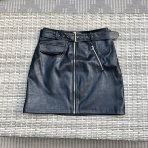 Nasty gal leather skirt